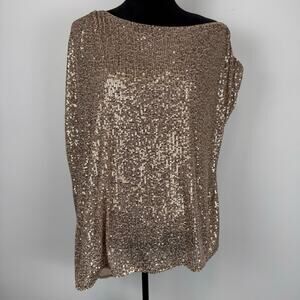 Torrid Sequin NWT Off Shoulder Short Sleeve Gold Shimmer Loose Fit Plus Size Top